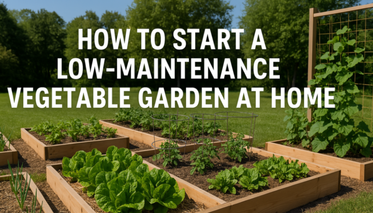 Learn how to grow your own vegetables with minimal effort using these low-maintenance garden tips for beginners.