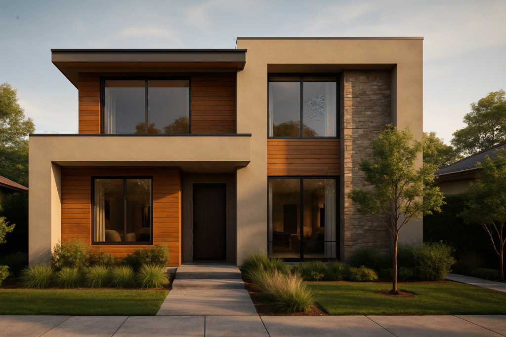 Modern Facade Trends for Medium-Sized Homes in 2025
