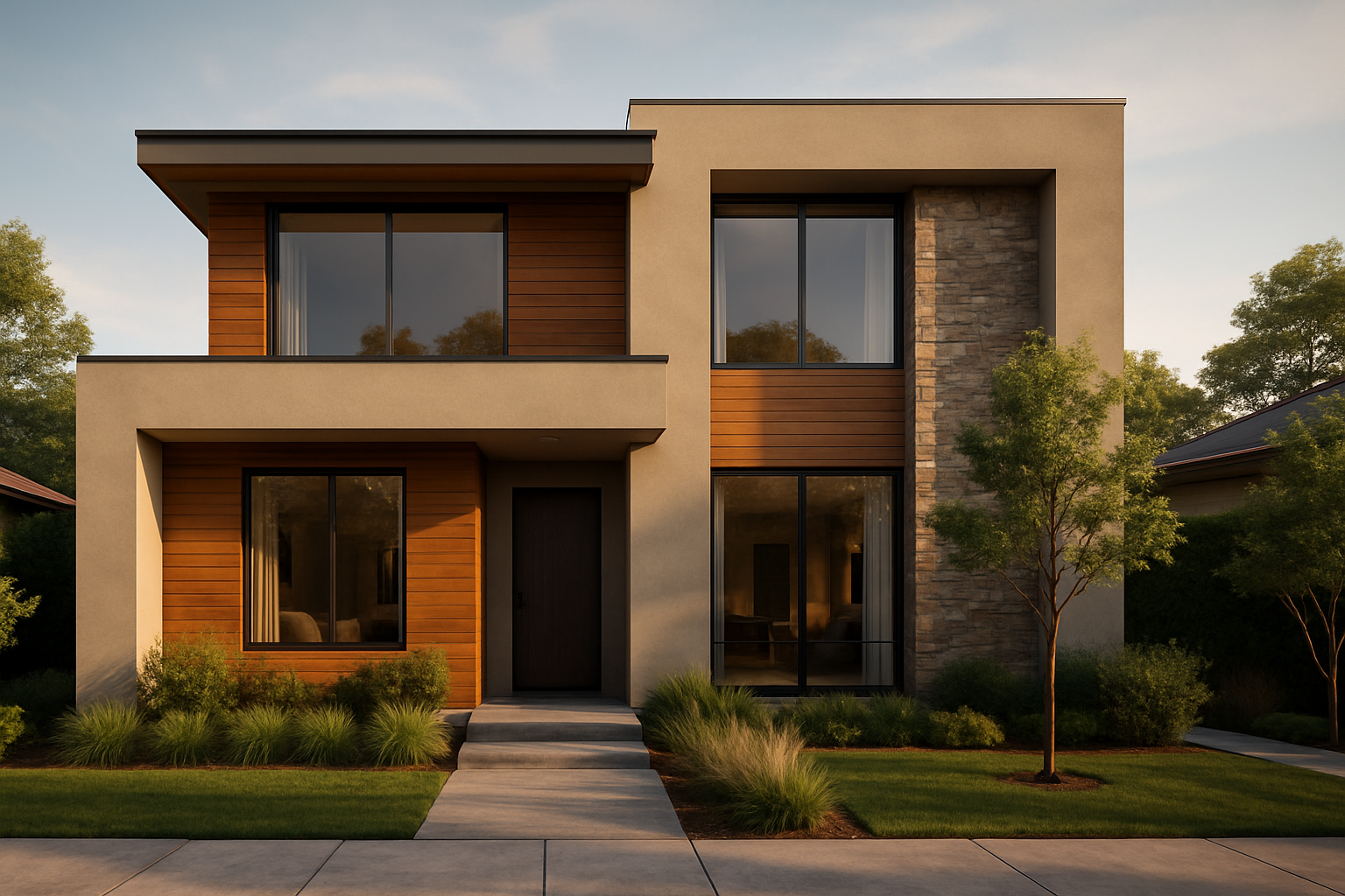 Modern Facade Trends for Medium-Sized Homes in 2025