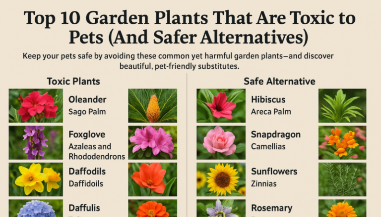 Top 10 Garden Plants That Are Toxic to Pets (And Safer Alternatives)