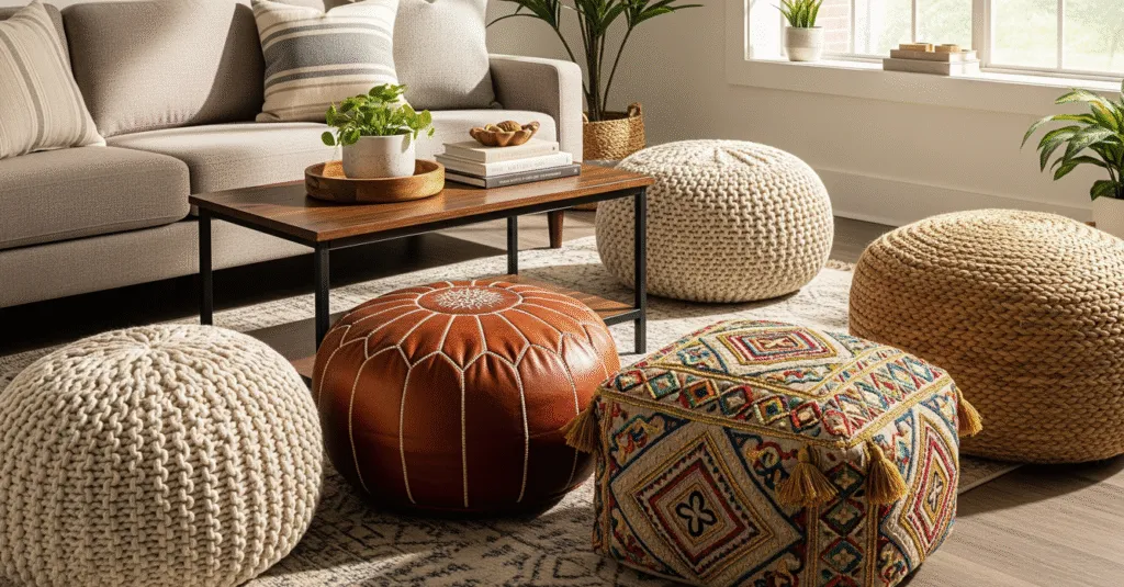 Top Pouf Styles to Elevate Your Living Space