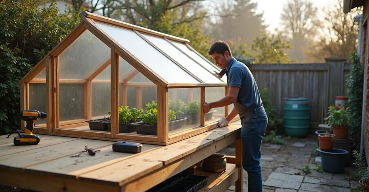 DIY greenhouse and Step-by-step small greenhouse builds to extend growing season and protect winter garden plants