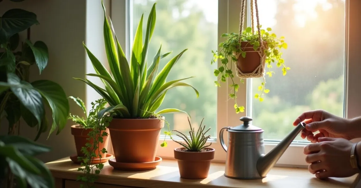 diy natural air-purifying plant display ideas