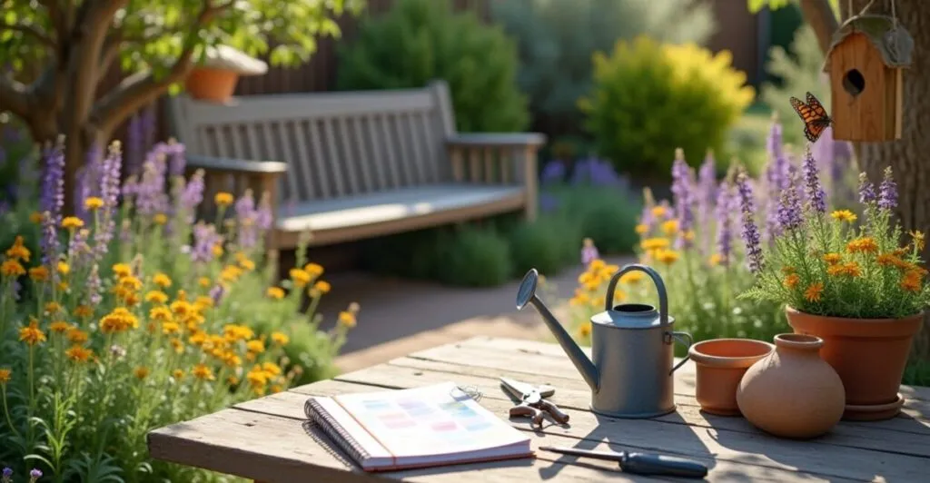 maintenance schedule drought-tolerant native garden