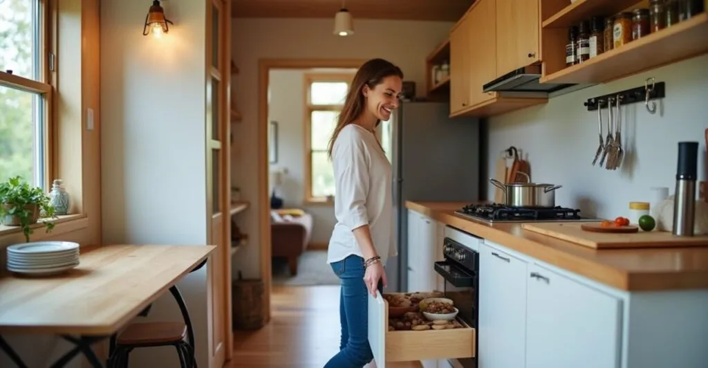 space-saving kitchen layouts for tiny houses