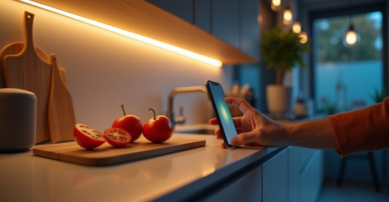 smart lighting kitchen counter