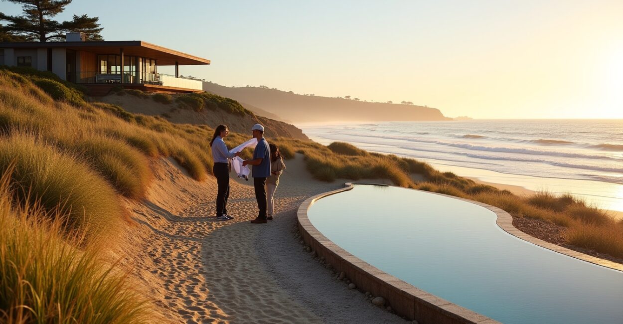 Beachfront estates: privacy, pools, and eco seawalls Beachfront estates: privacy, pools, and eco seawalls