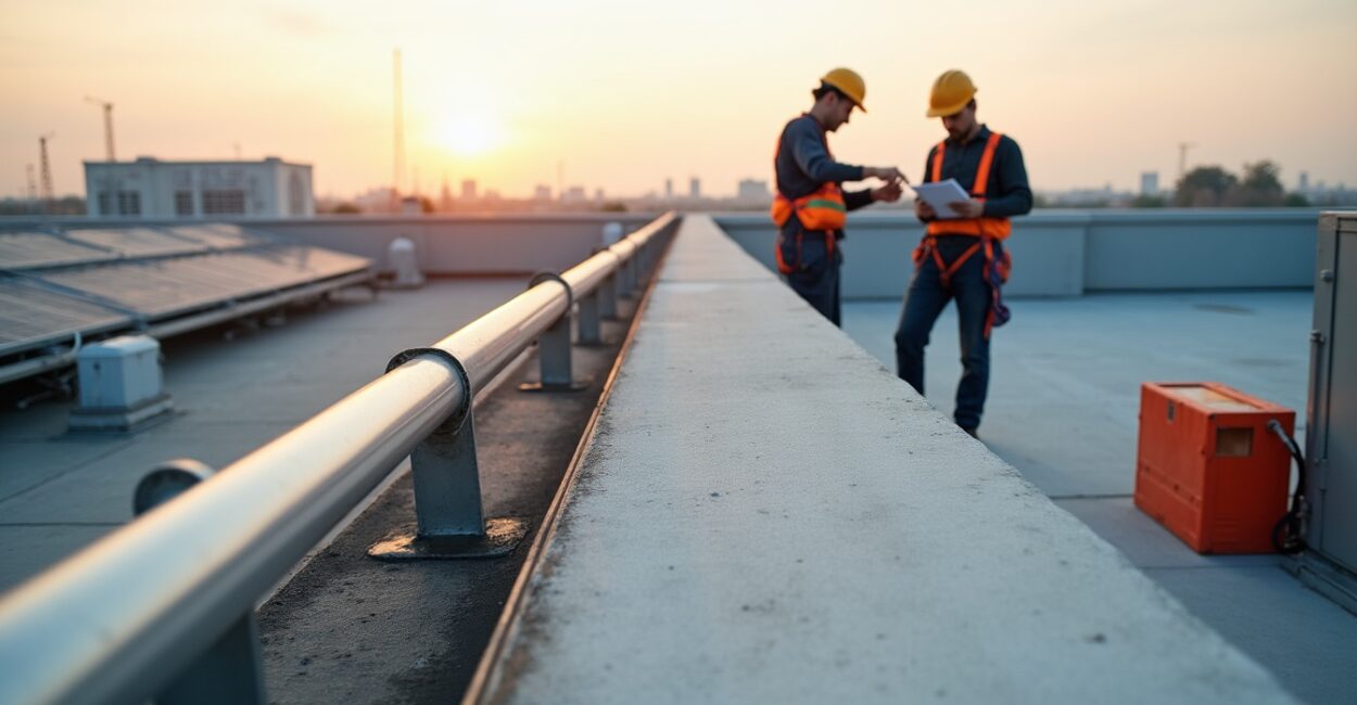 Comparative assessment of rooftop fall protection methods