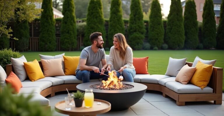 outdoor fire pit area