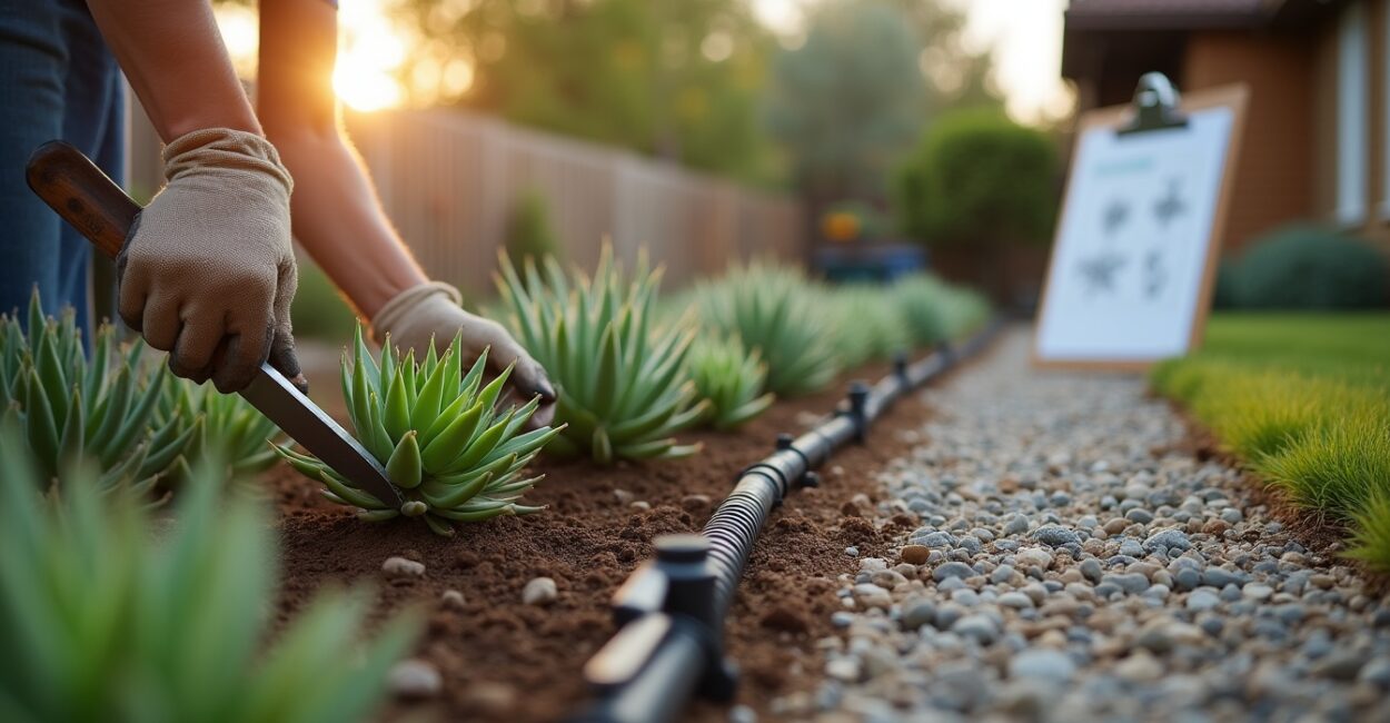 drought gardens ideas: stylish low-water backyard plans