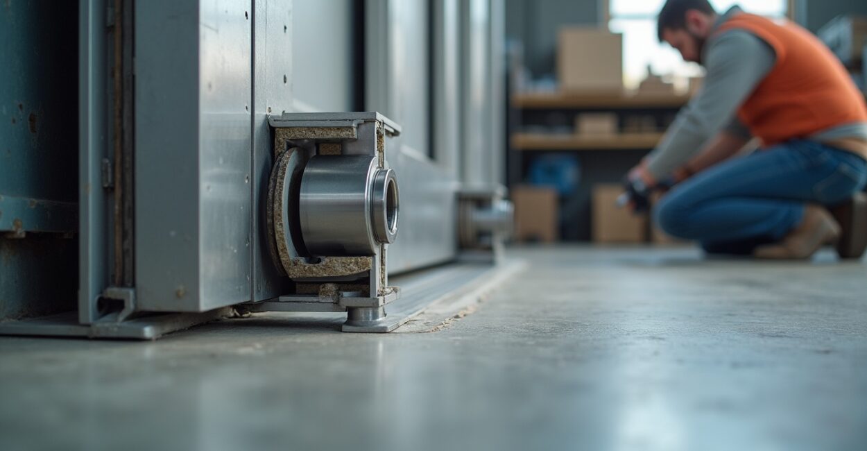 Hardware and engineering: oversized pivots, hinges, and thresholds