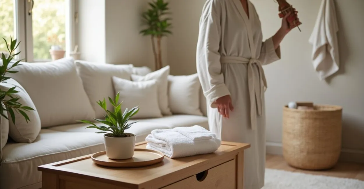 How a bamboo or oak console expands space visually