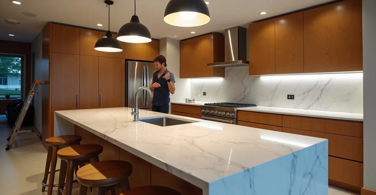Large kitchen lighting: Layered Fixtures for Big Spaces