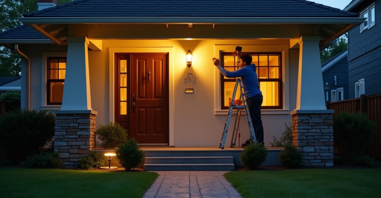 Lighting tips for big numbers in front of house