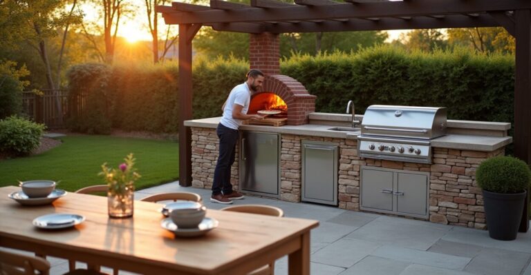 outdoor kitchens ideas: compact grills and island designs