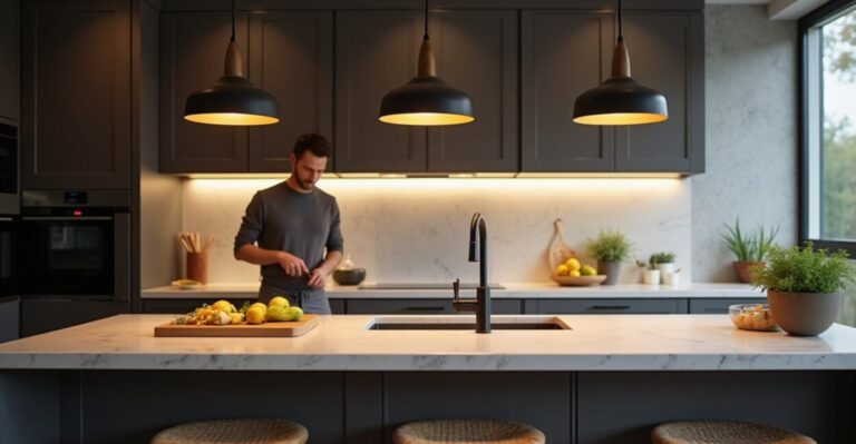 pendant lights over kitchen island
