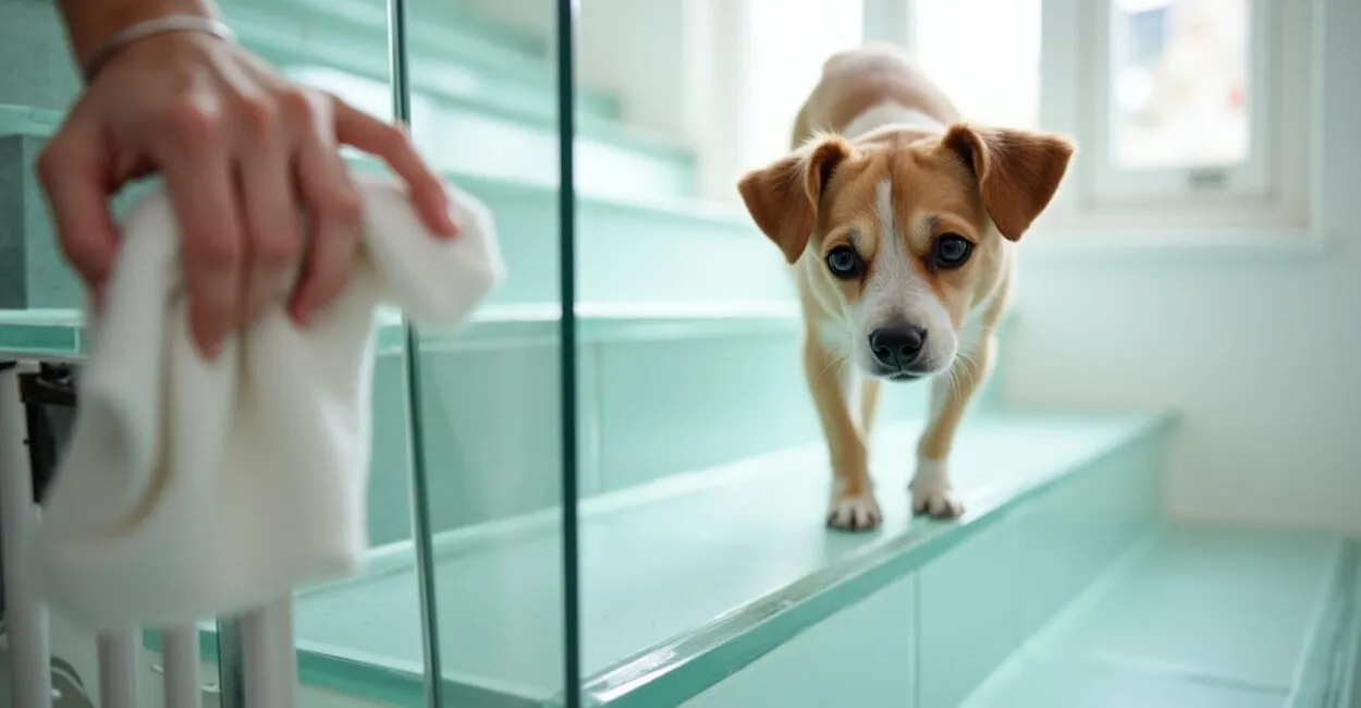 glass stairs pet safety and maintenance