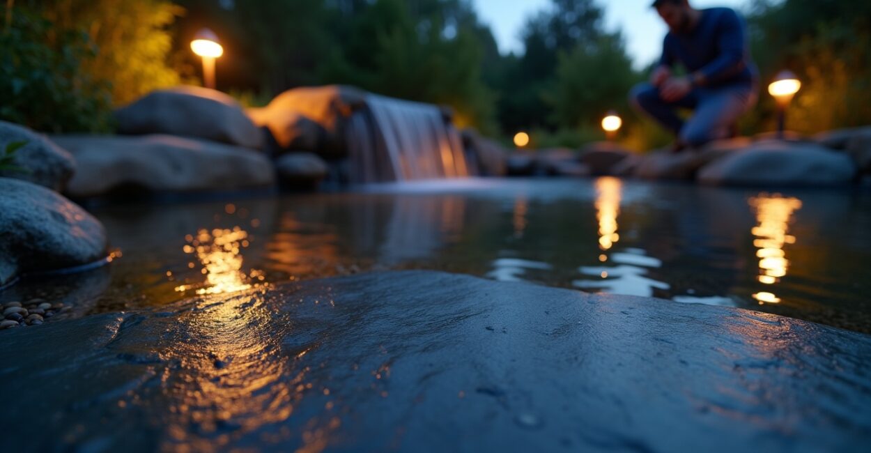 Pond Stones Lighting Tips for Garden Ponds