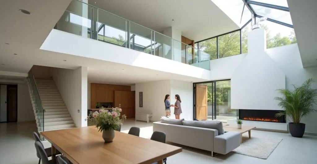 double-height ceiling