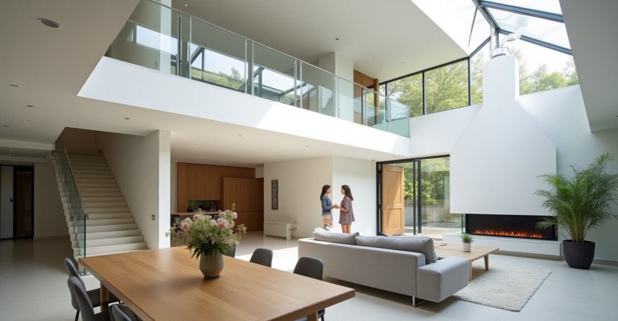 double-height ceiling