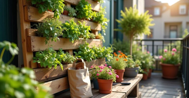 diy pallet vertical garden