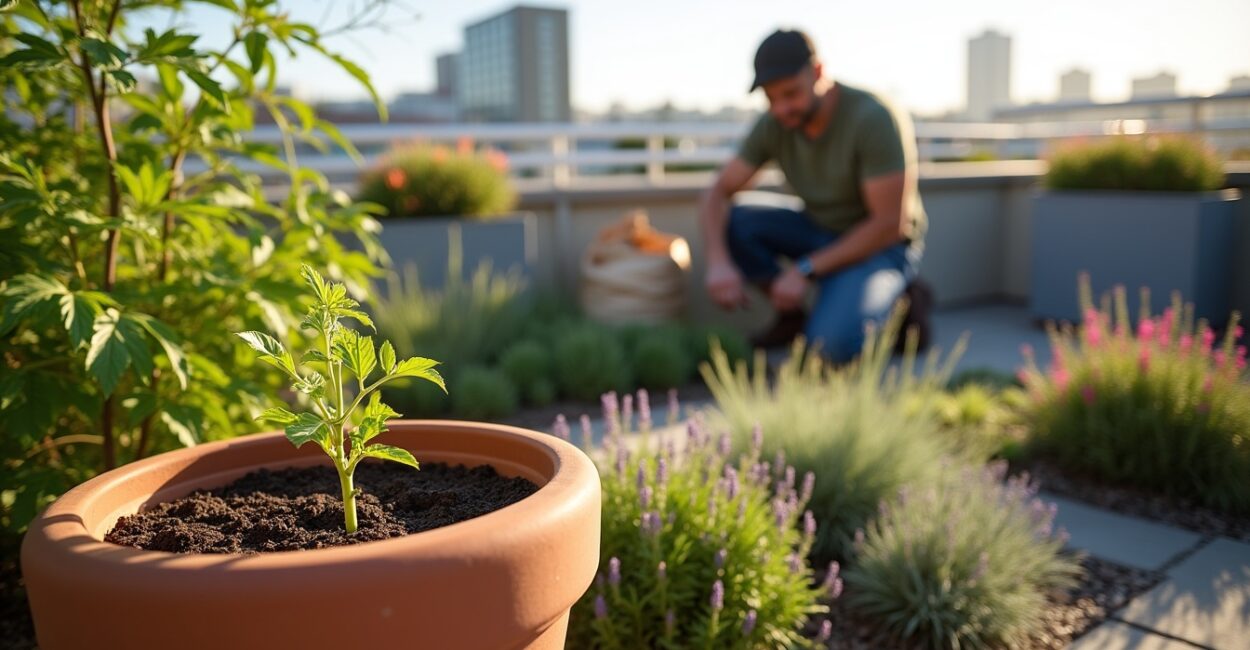 Rooftop garden plant selection and combinations