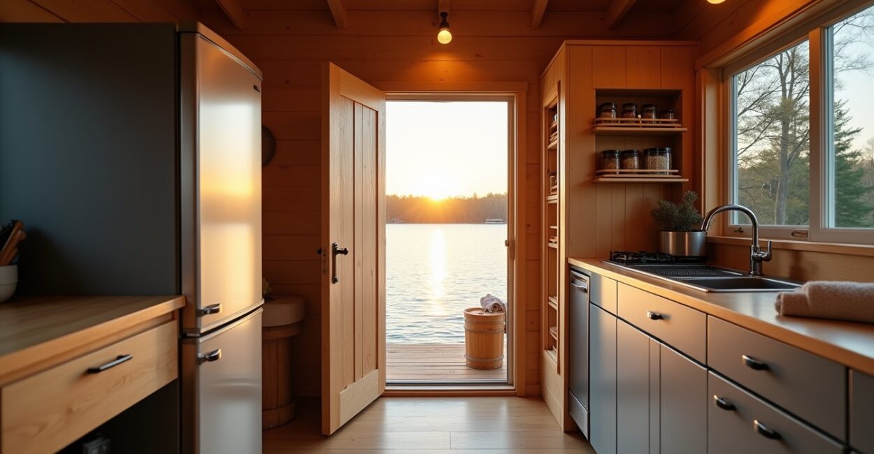 Smart features: from compact kitchens to cedar saunas
