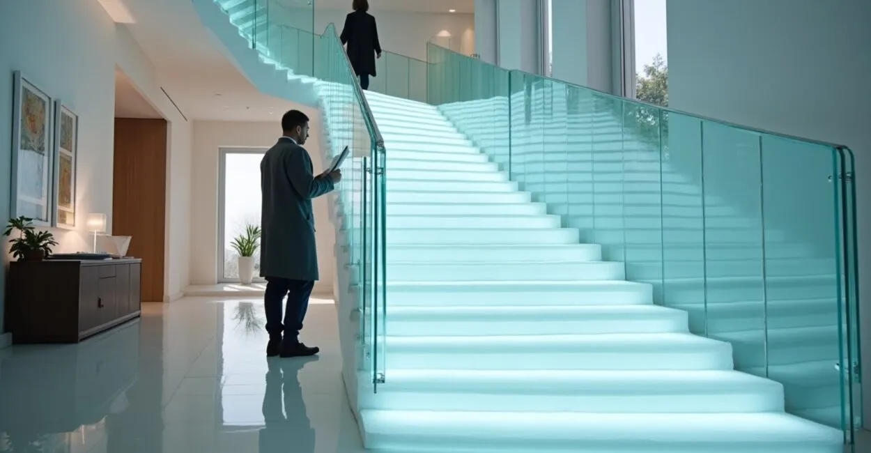 smart glass stairs technology