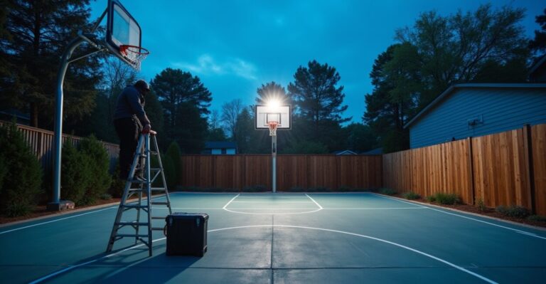 Upgrade court lighting to play after dark with LEDs