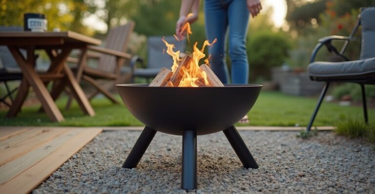 portable fire pit placement ideas