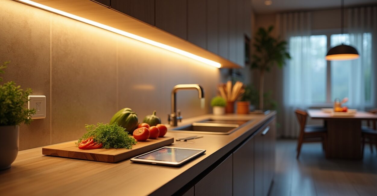 3. Kitchen: Task-focused Zones and Energy-aware Automation