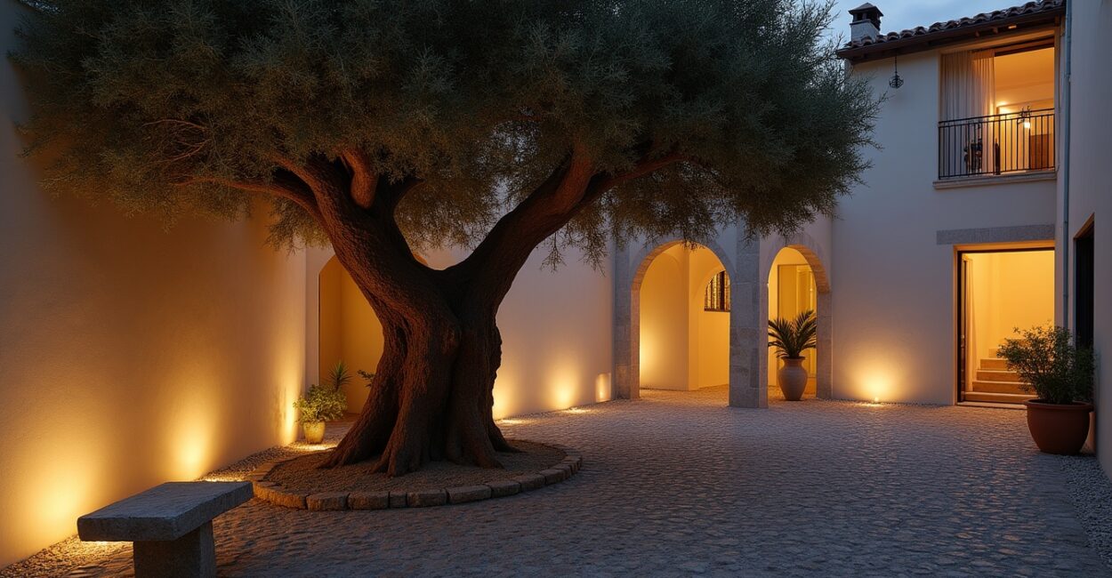 Case Studies: Linear Led Washes and Uplit Olive Trees
