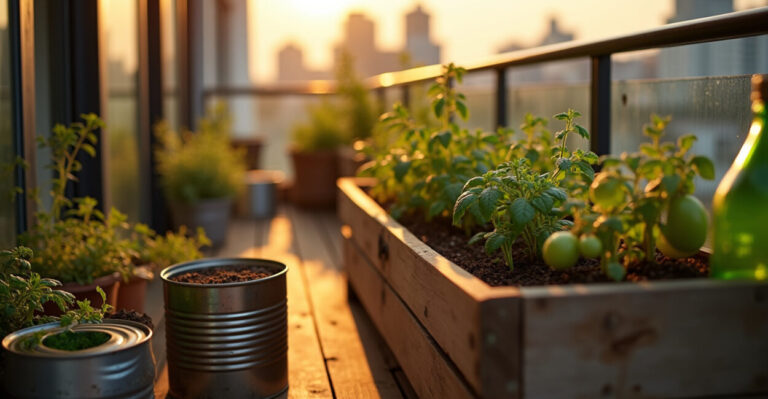 Recycled Containers for Balcony Gardens: 11 Cheap Ideas