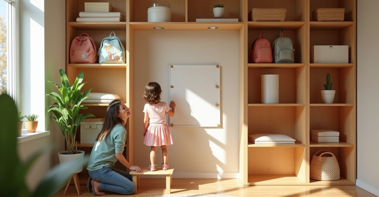 Space-Saving Solutions and Vertical Kids Storage