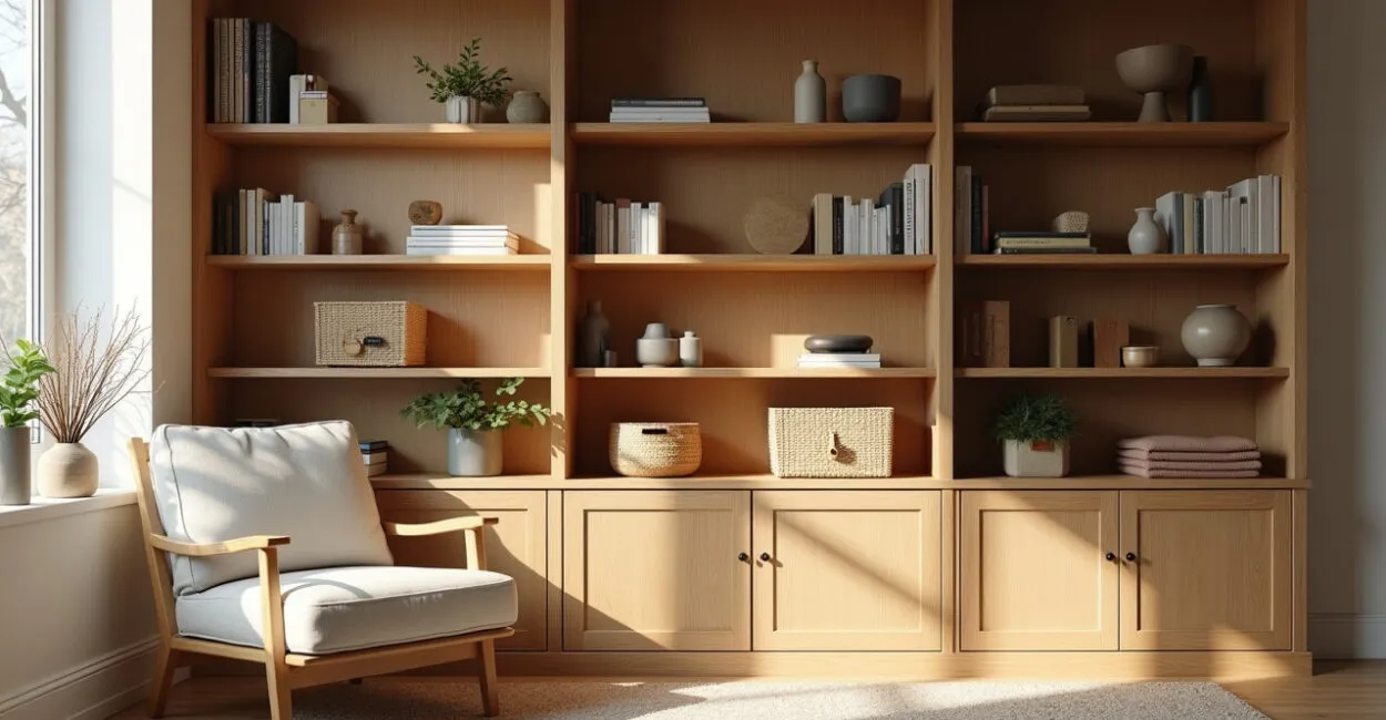 Styling and Organization to Avoid Cluttered Shelves