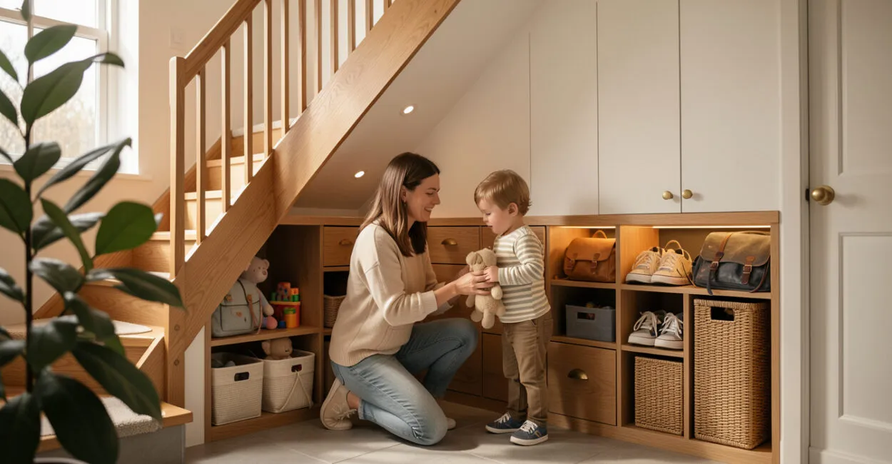 Under-Staircase Storage Ideas for Small Family Homes