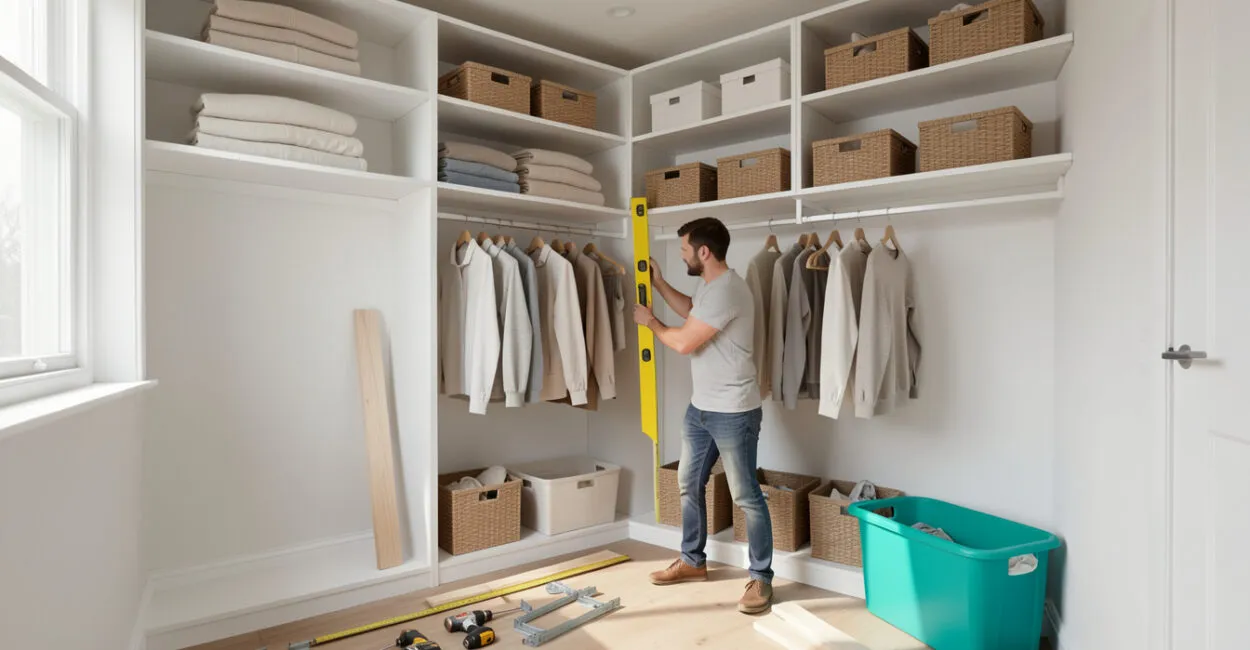 DIY Closet Shelves for Small Closets