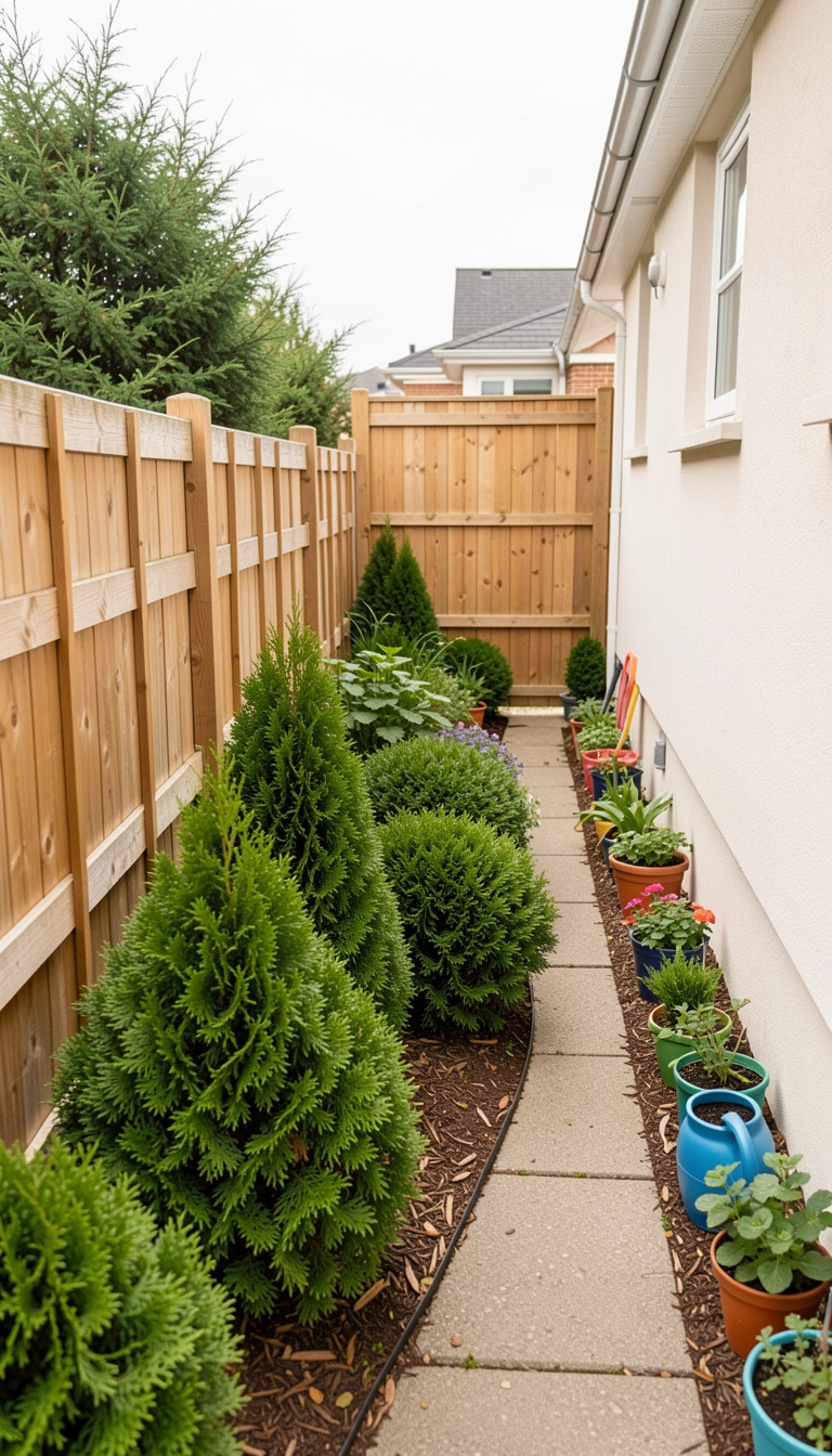A Greener Screen for a Shady Side Yard