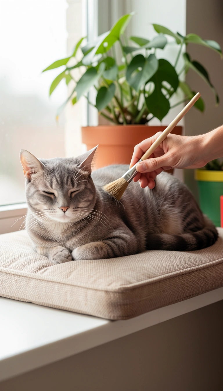 A Softer Brush, A Calmer Senior Cat